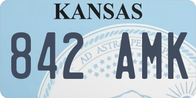 KS license plate 842AMK
