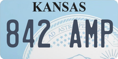 KS license plate 842AMP