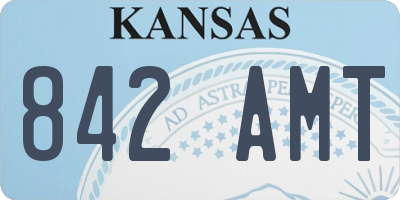 KS license plate 842AMT