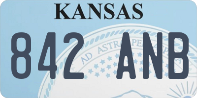 KS license plate 842ANB