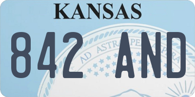 KS license plate 842AND