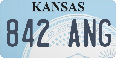 KS license plate 842ANG