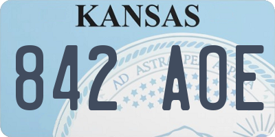 KS license plate 842AOE
