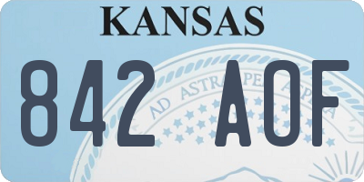 KS license plate 842AOF