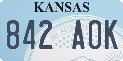 KS license plate 842AOK