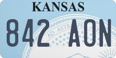 KS license plate 842AON