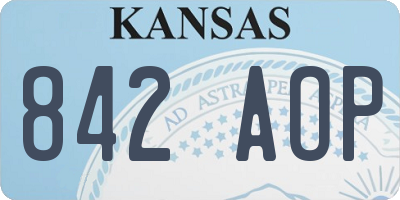 KS license plate 842AOP