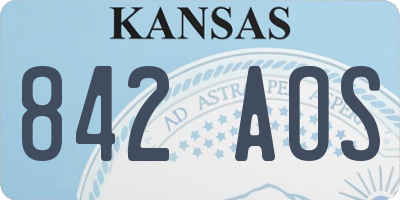 KS license plate 842AOS