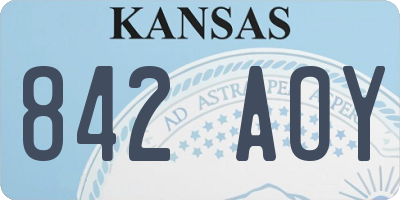 KS license plate 842AOY