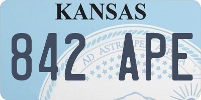 KS license plate 842APE