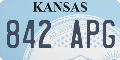 KS license plate 842APG