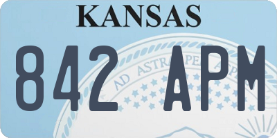 KS license plate 842APM
