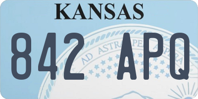KS license plate 842APQ