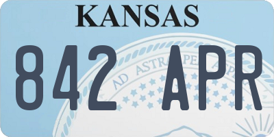 KS license plate 842APR