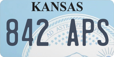 KS license plate 842APS