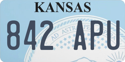 KS license plate 842APU