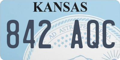 KS license plate 842AQC