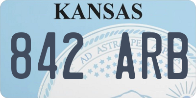 KS license plate 842ARB
