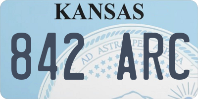 KS license plate 842ARC