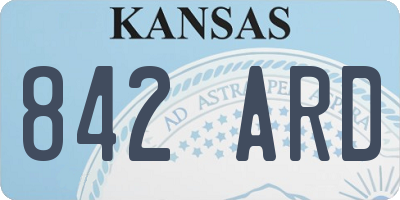 KS license plate 842ARD