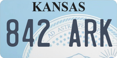 KS license plate 842ARK