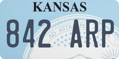 KS license plate 842ARP