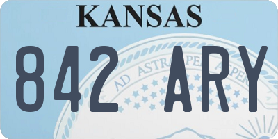 KS license plate 842ARY