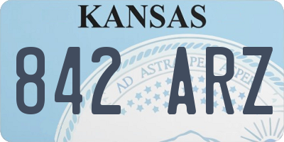 KS license plate 842ARZ