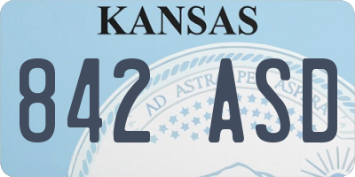 KS license plate 842ASD