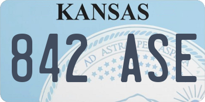 KS license plate 842ASE
