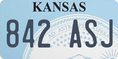 KS license plate 842ASJ
