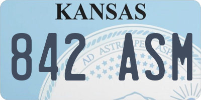 KS license plate 842ASM