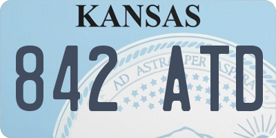 KS license plate 842ATD