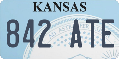 KS license plate 842ATE