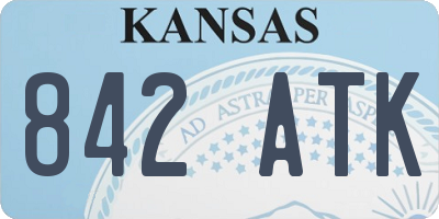 KS license plate 842ATK