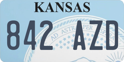 KS license plate 842AZD