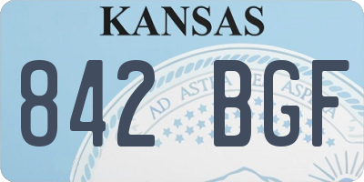 KS license plate 842BGF