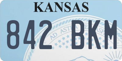 KS license plate 842BKM