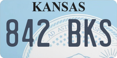 KS license plate 842BKS