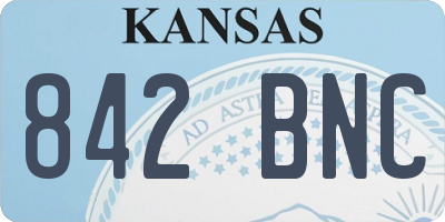 KS license plate 842BNC