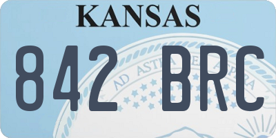 KS license plate 842BRC