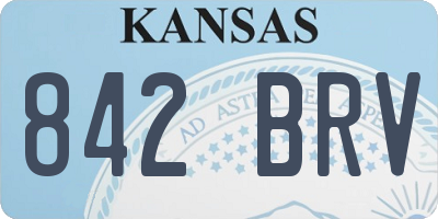 KS license plate 842BRV