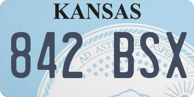 KS license plate 842BSX