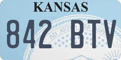 KS license plate 842BTV
