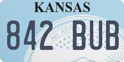 KS license plate 842BUB