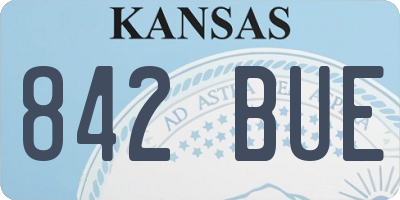 KS license plate 842BUE