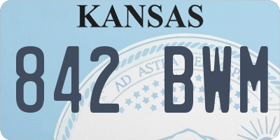 KS license plate 842BWM
