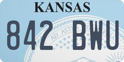 KS license plate 842BWU