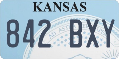 KS license plate 842BXY