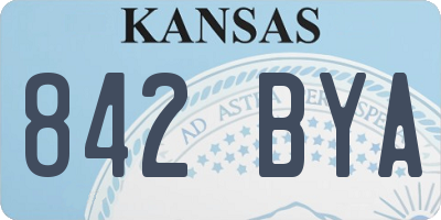 KS license plate 842BYA